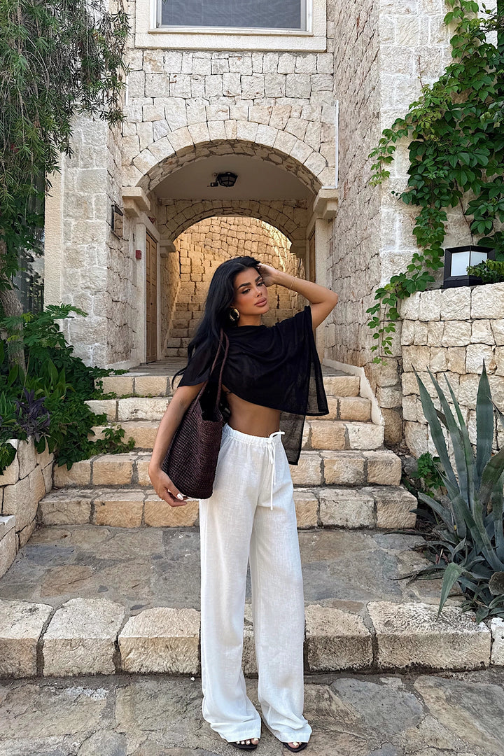 EYY Women White Tied Trousers - Ferizaj