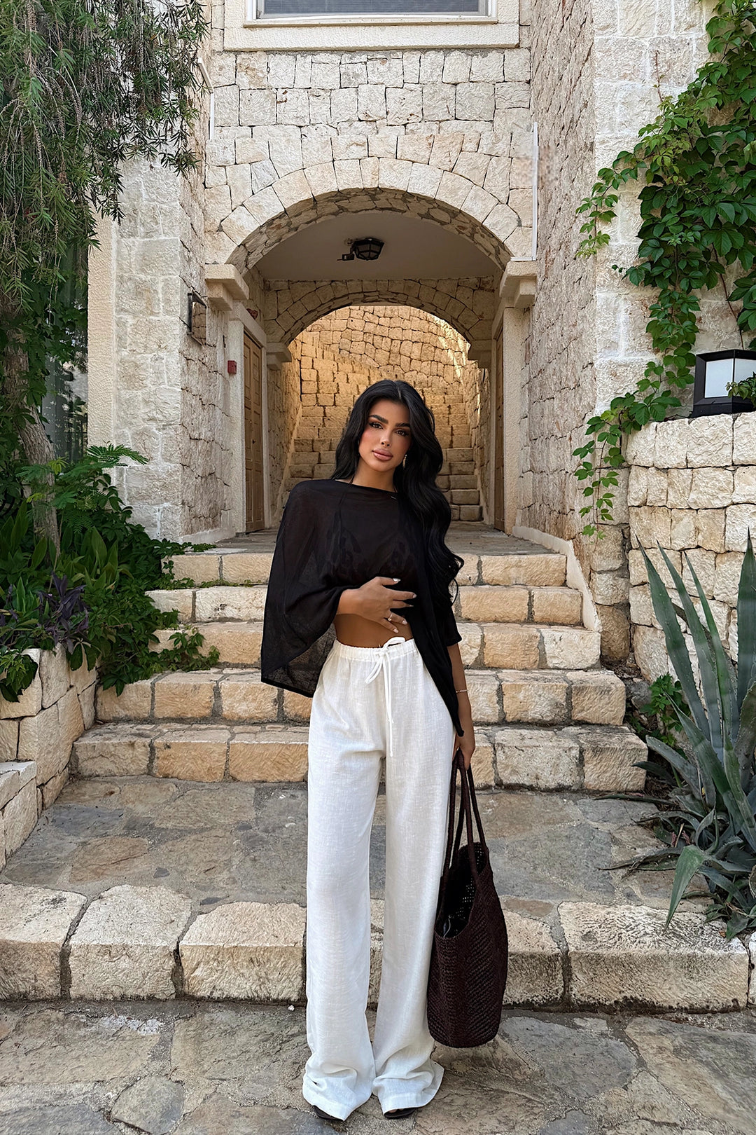 EYY Women White Tied Trousers - Ferizaj