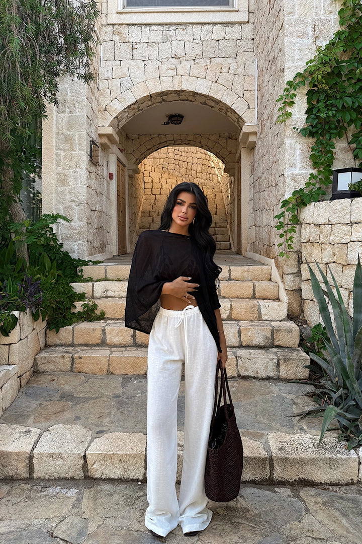 EYY Women White Tied Trousers - Ferizaj