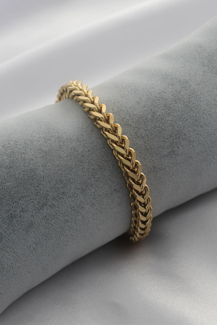 EBJ Steel Gold Color Thick Chain Model Women's Bracelet - Newark