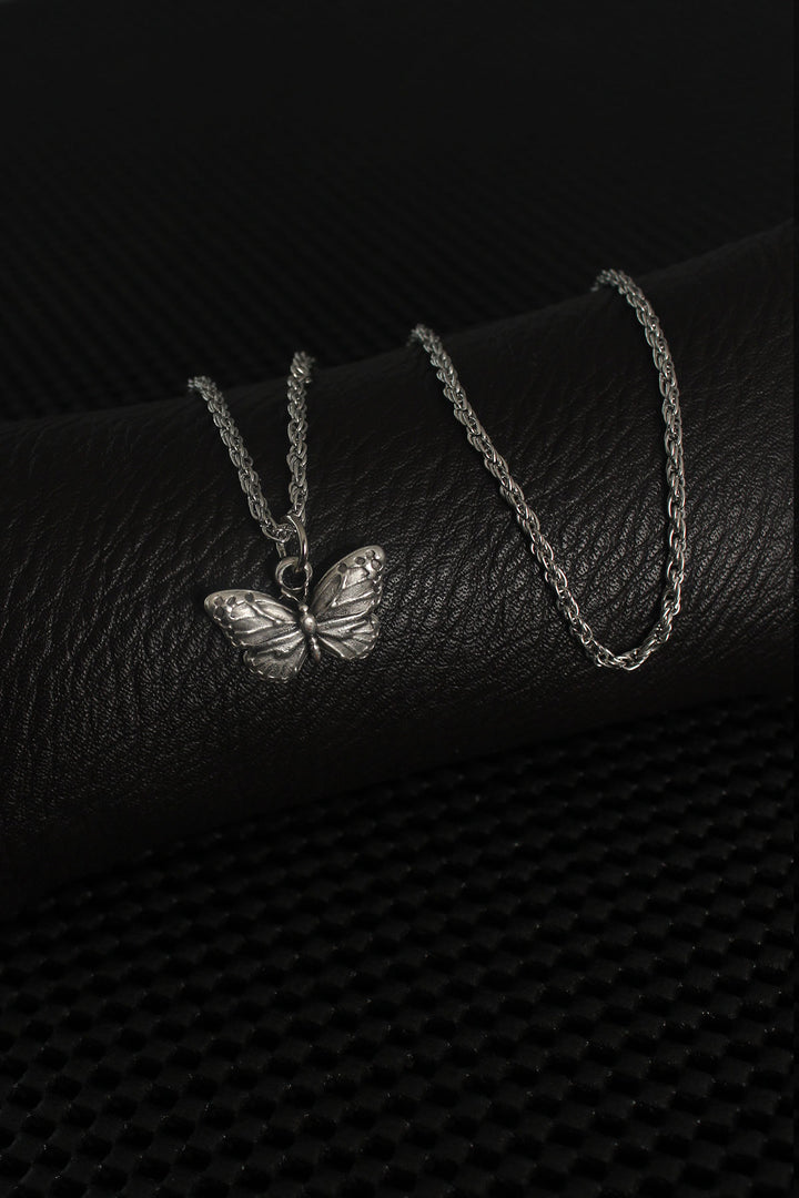 EBJ Silver Color Butterfly Figure Men's Necklace - Terrebonne