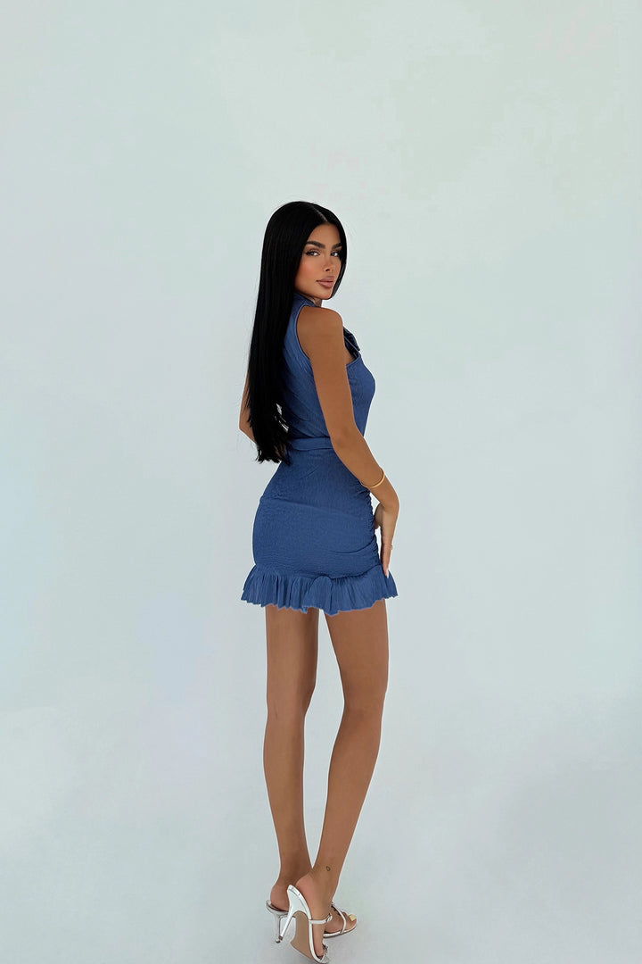 EYY Women Indigo Rose Detail Mini Dress - Orlando