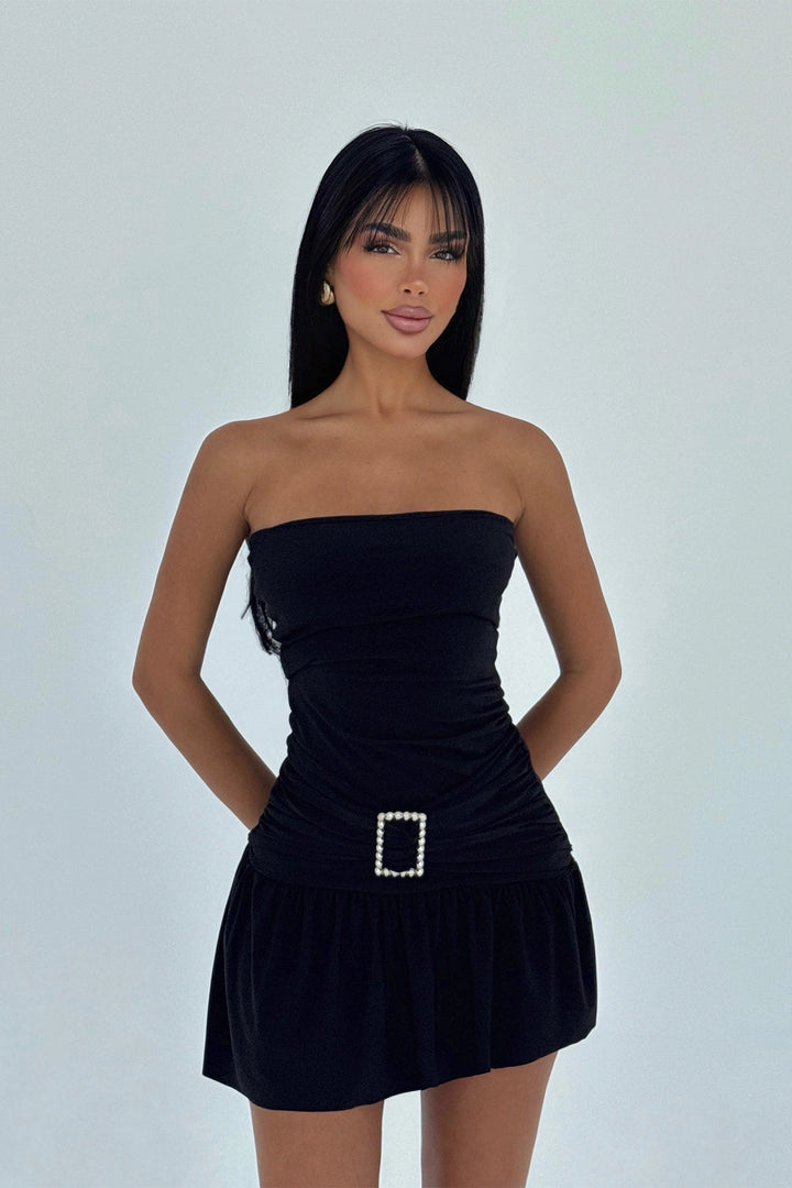 EYY Women Black Jody Mini Dress with Stone Accessorize - Middletown