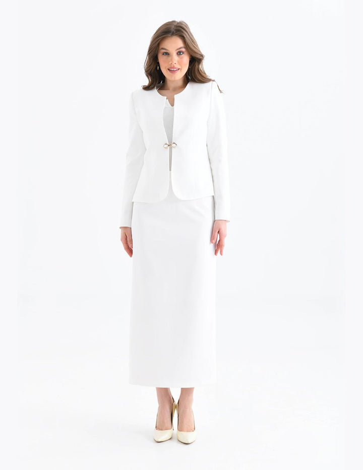 NDL Women Pencil Skirt Women's Suit White - Ingolstadt