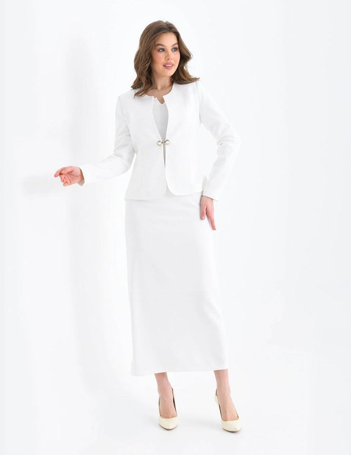 NDL Women Pencil Skirt Women's Suit White - Ingolstadt