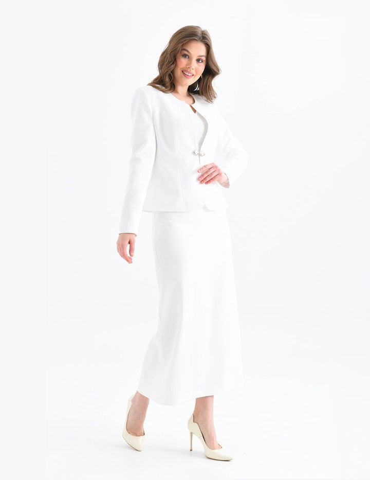 NDL Women Pencil Skirt Women's Suit White - Ingolstadt