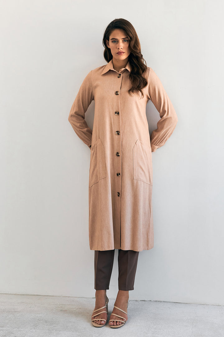 ZRF Women Mobile Detailed Tunic - Camel - Hermosillo