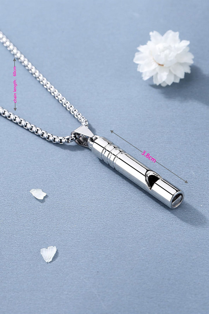 EBJ Emergency Whistle 316L Steel Does Not Tarnish High Decibel Necklace Unisex - Bragadiru