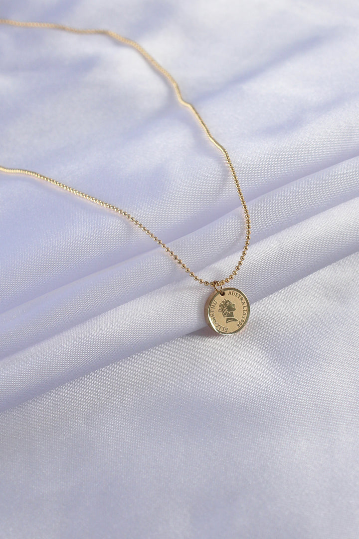 EBJ 316L Steel Gold Color Elizabeth Embroidery Women's Necklace - Wausau
