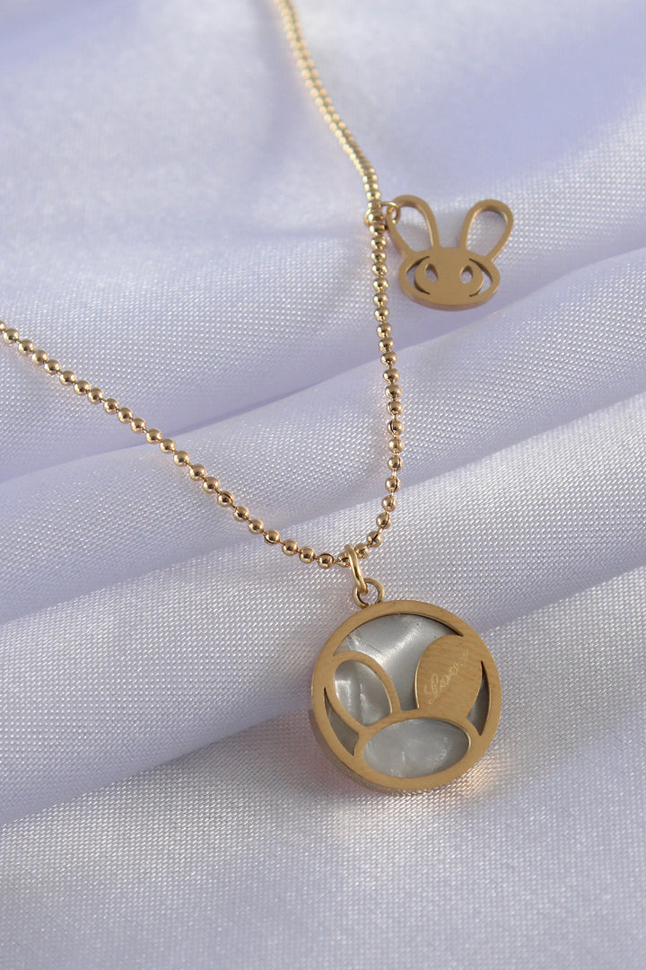 EBJ 316L Steel Gold Color Rabbit Model Women's Necklace - Boadilla del Monte
