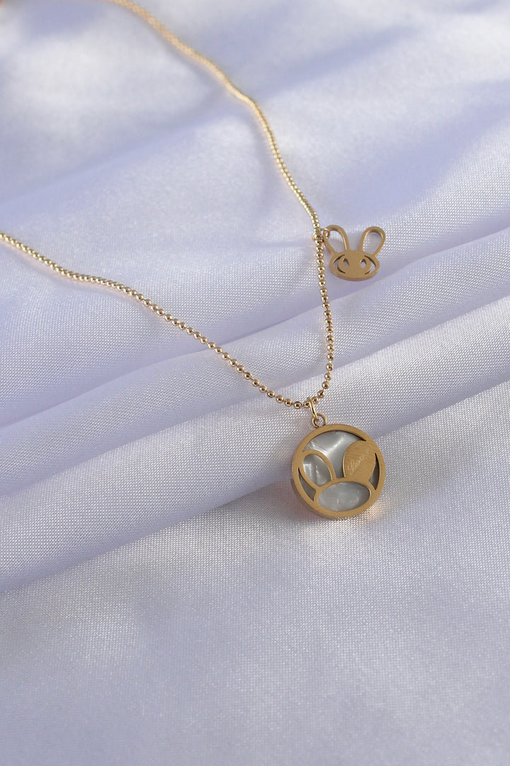 EBJ 316L Steel Gold Color Rabbit Model Women's Necklace - Boadilla del Monte