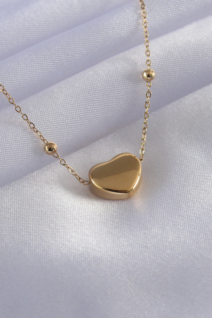 EBJ 316L Steel Gold Color Heart Shape Women's Necklace - Chester