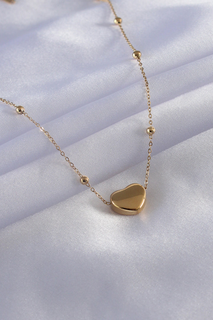 EBJ 316L Steel Gold Color Heart Shape Women's Necklace - Chester