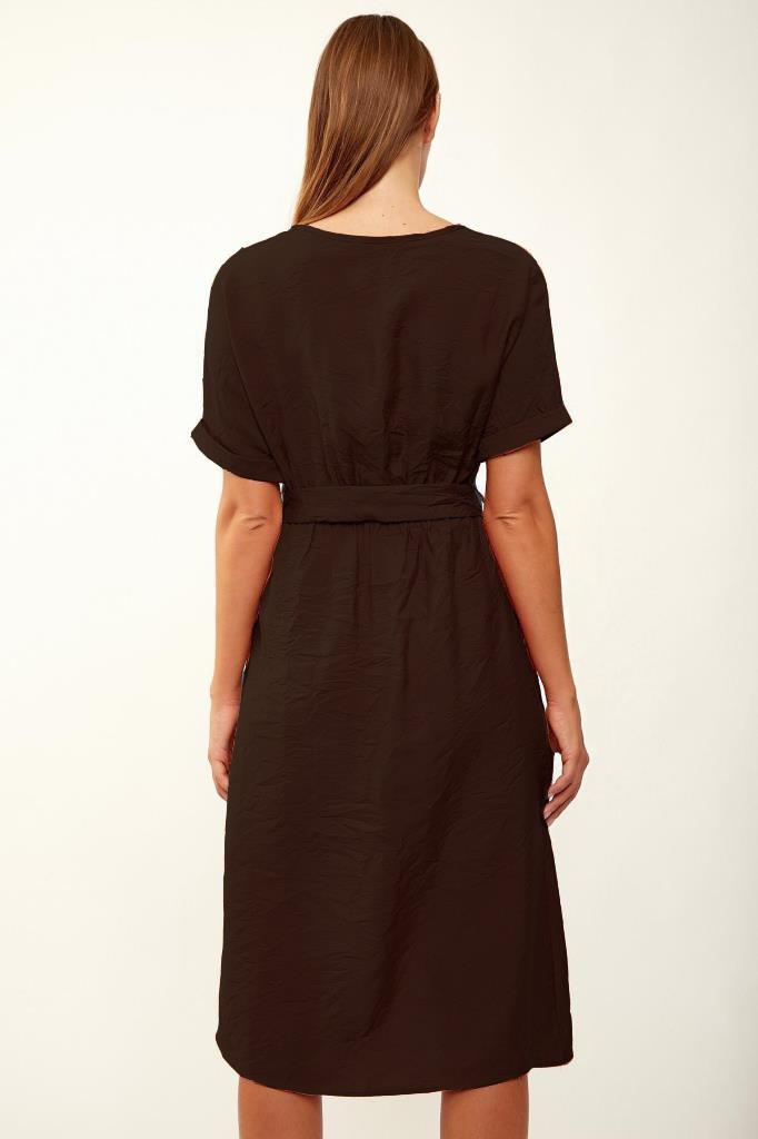 BGD Women BELTED DRESS - Black - La Presa