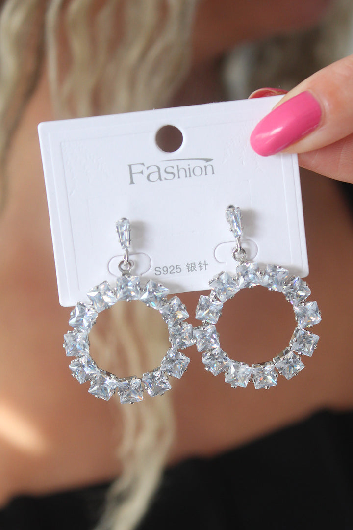 EBJ Silver Color Zircon Stone Women's Earring - Chino Hills