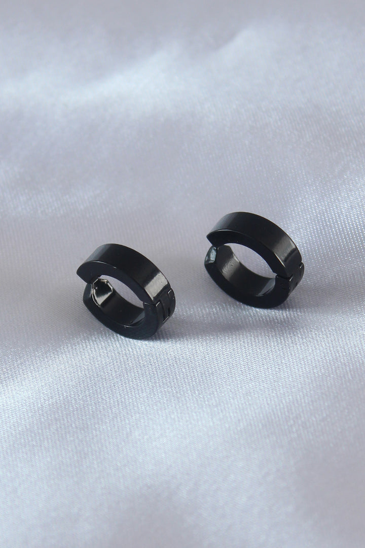 EBJ Steel Black Color Compressed Men's Earring - Coimbra