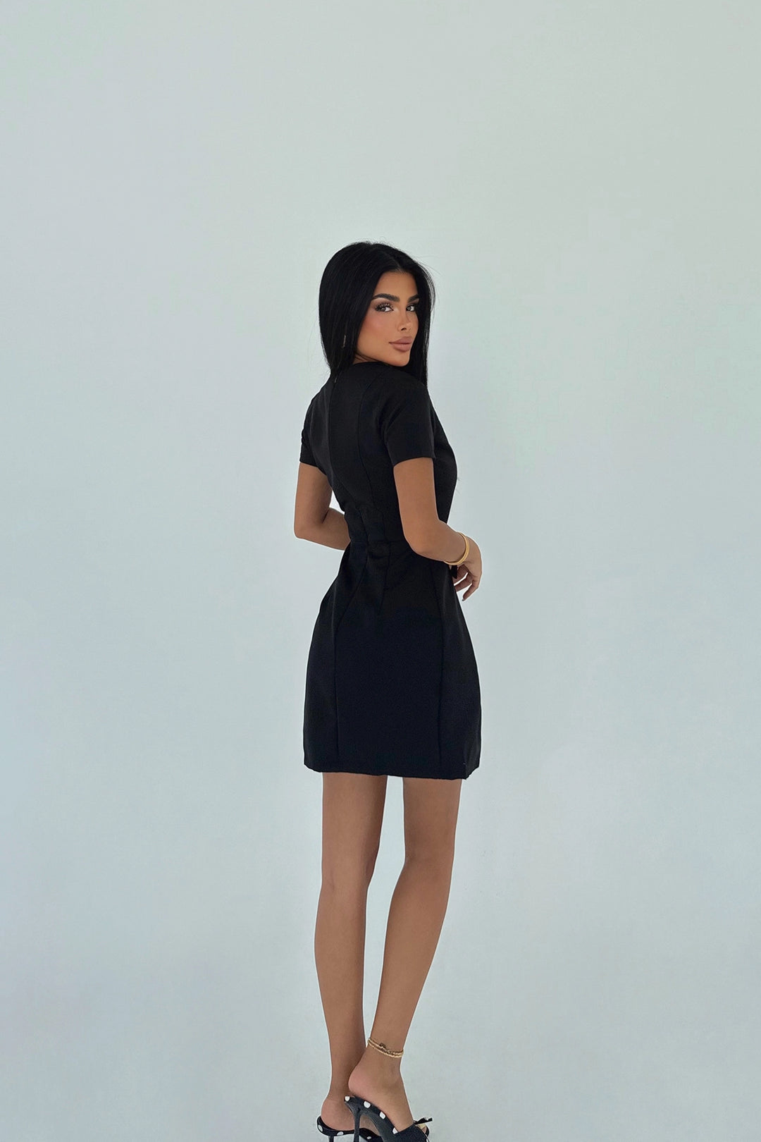 EYY Women Siyah Temel Mini Elbise - Chimalhuacán