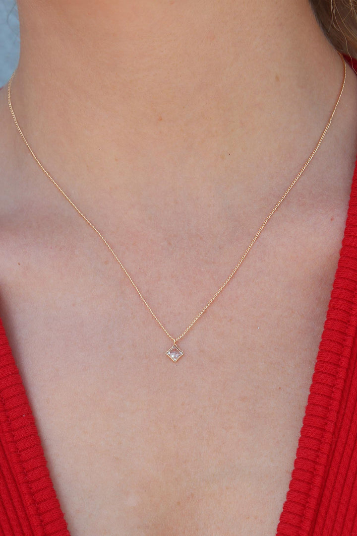 EBJ Gold Color Zircon Stone Women's Necklace - Gagny