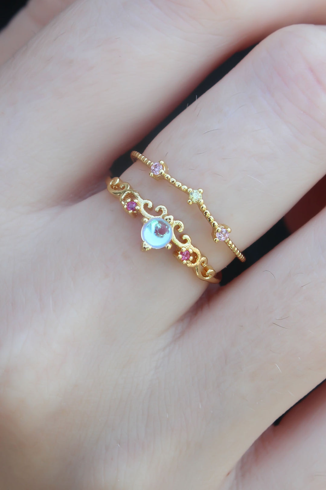 EBJ Gold Color Crown Model Women's Ring with Zircon Stone - Bentonville
