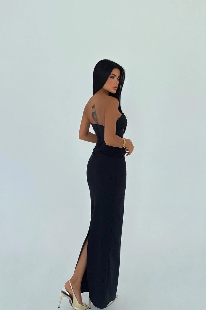 EYY Women Siyah Askılı Elbise Cep Detaylı - Sun City