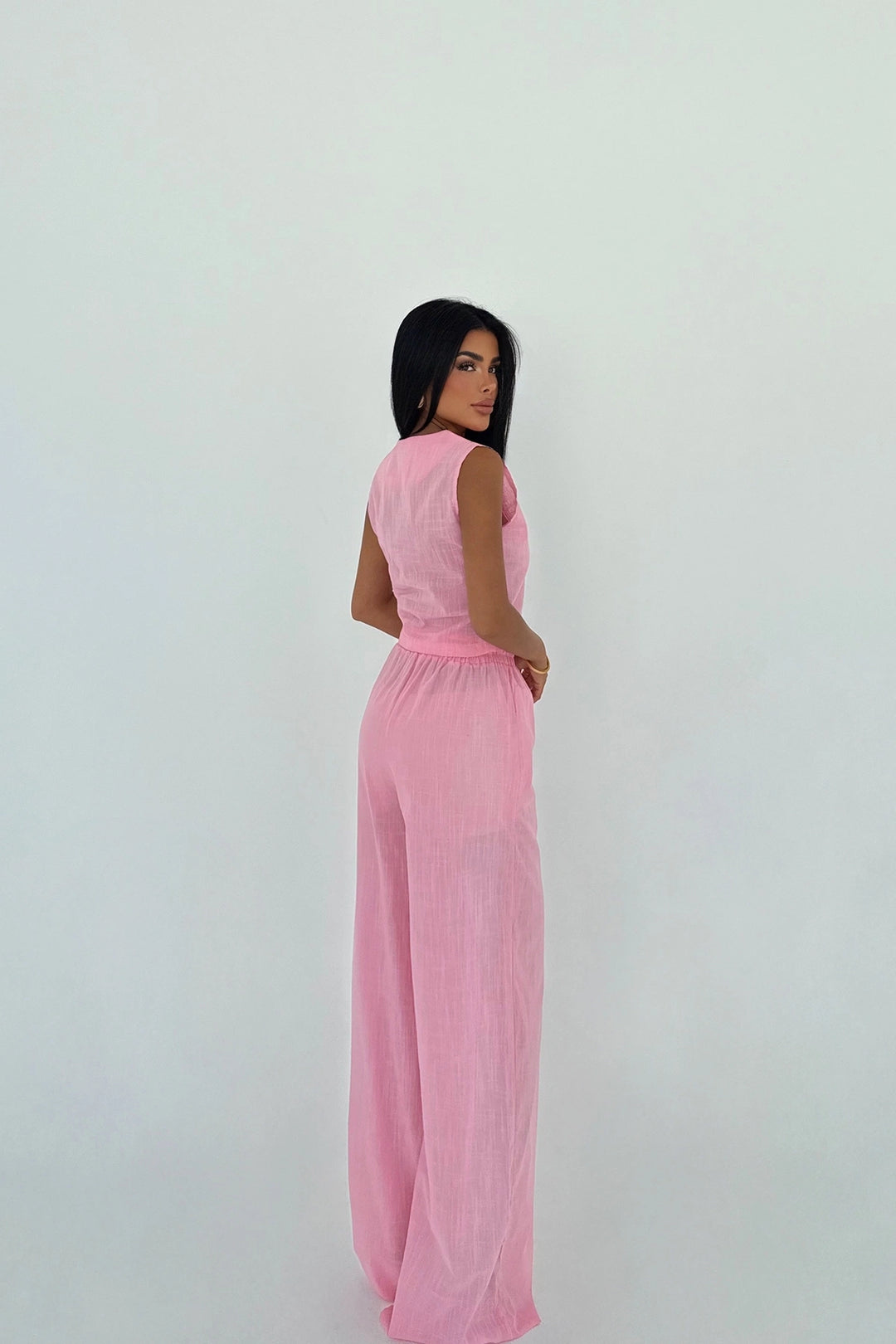 EYY Women Pembe Düğme Detaylı Takım - Benalmádena