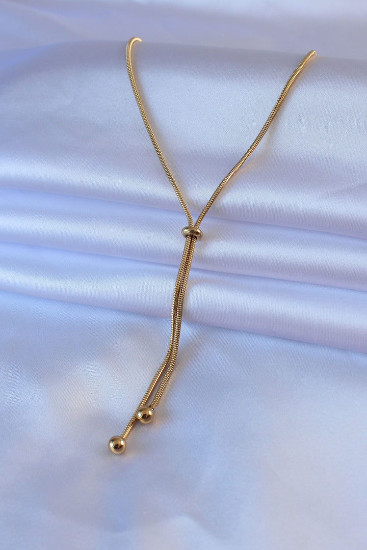 EBJ 316L Steel Gold Color Elevator Model Women's Necklace - Media