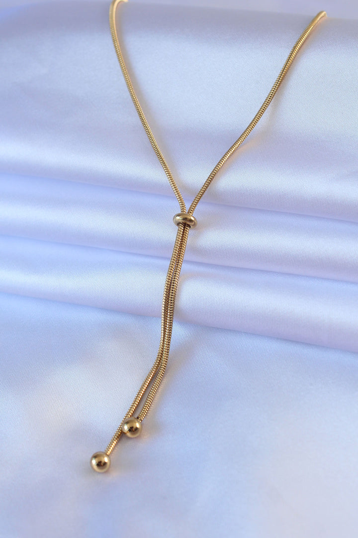 EBJ 316L Steel Gold Color Elevator Model Women's Necklace - Media