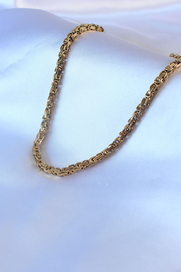 EBJ 316L Steel Gold Color King Chain Model Men's Necklace - Las Cruces