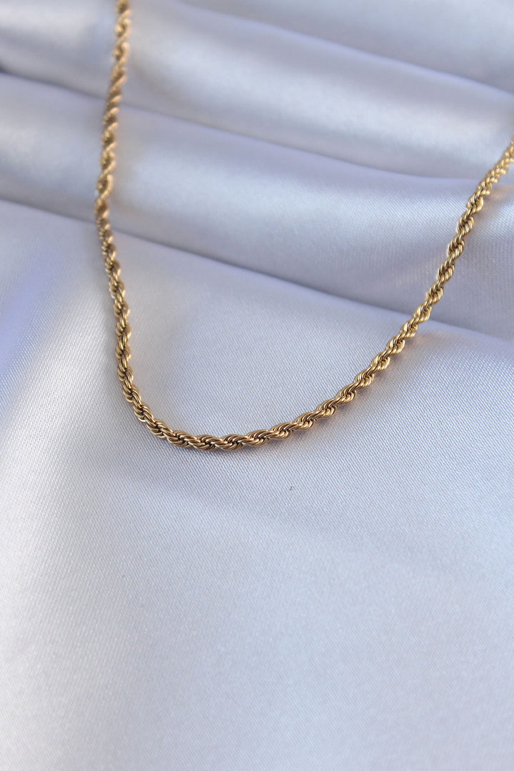 EBJ 316L Steel Gold Color Spiral Design 45 cm Women's Necklace - Missoula