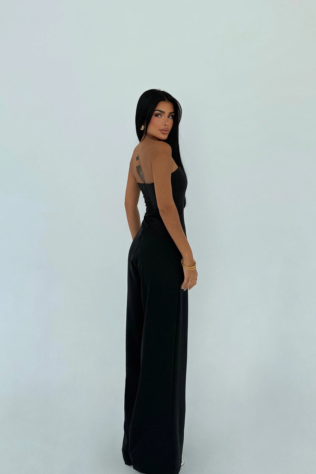 EYY Women Black Strapless Jumpsuit - Coatepec Harinas