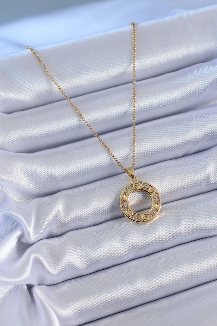 EBJ 316L Steel Gold Color Zircon Stone Cartier Model Women's Necklace - Caguas