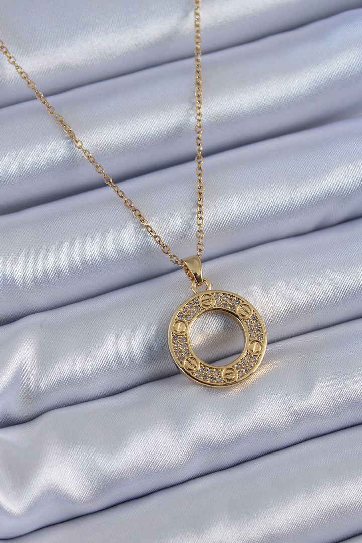 EBJ 316L Steel Gold Color Zircon Stone Cartier Model Women's Necklace - Caguas