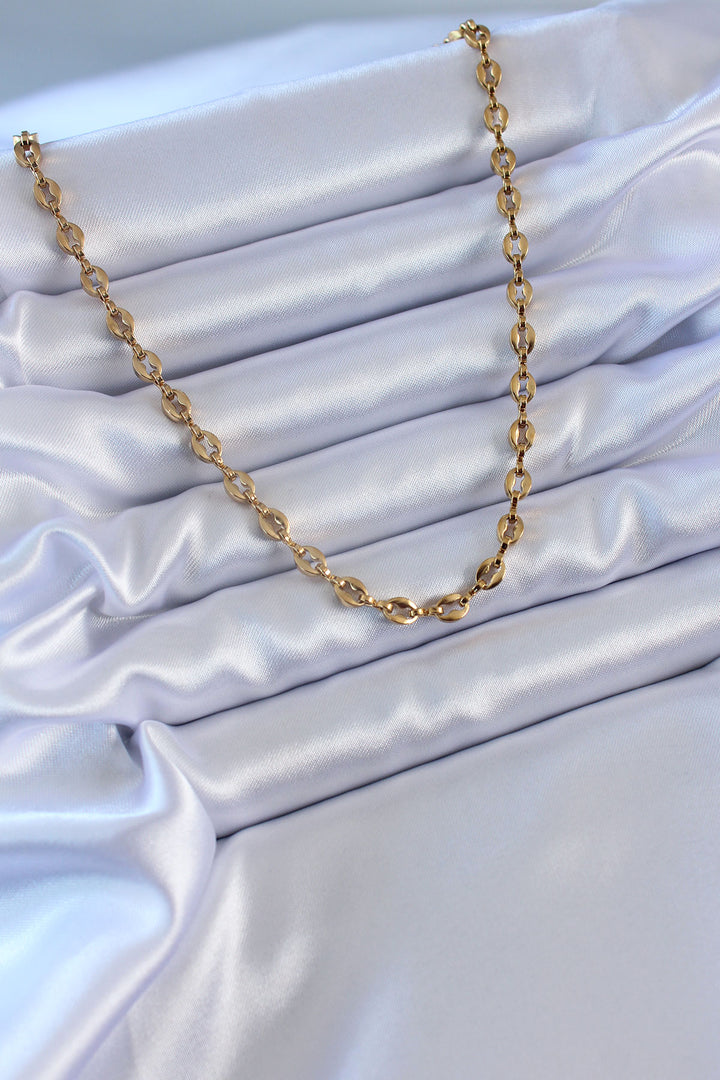 EBJ 316L Steel Gold Color Chain Model Women's Necklace - Honolulu