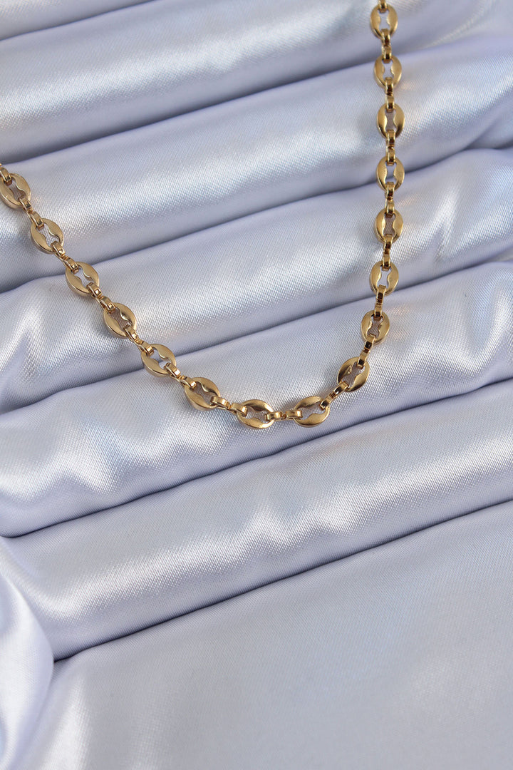 EBJ 316L Steel Gold Color Chain Model Women's Necklace - Honolulu