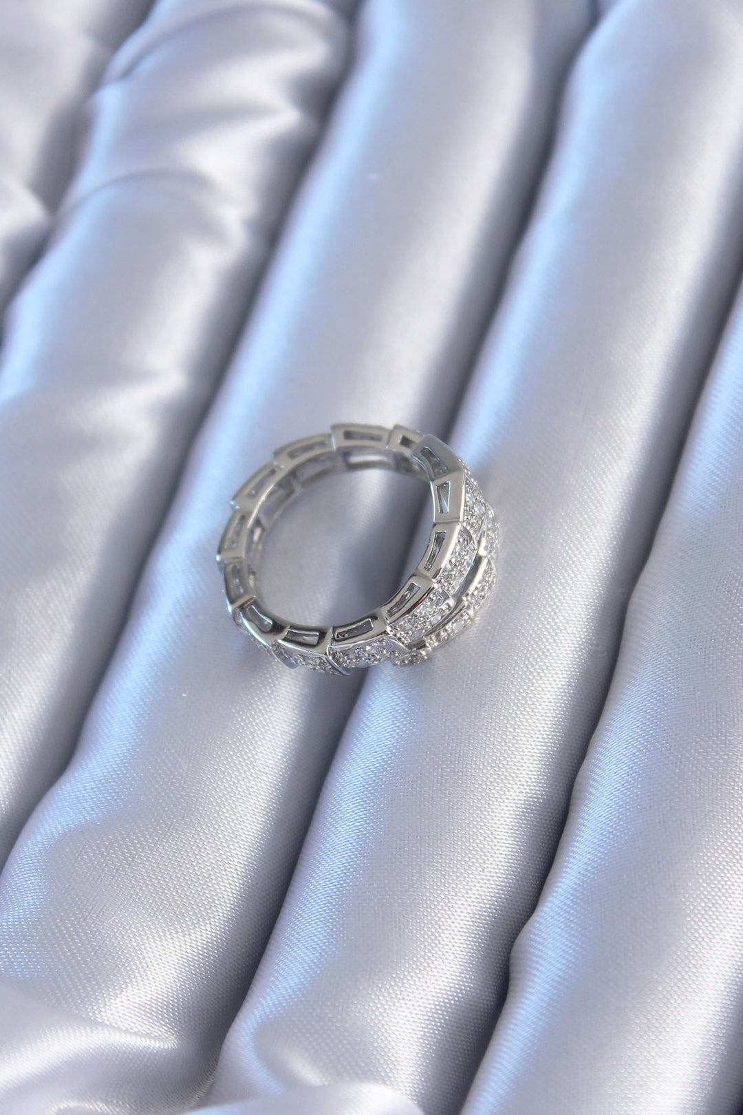 EBJ VIP Series Silver Color Snake Model Women's Ring - Cerveteri