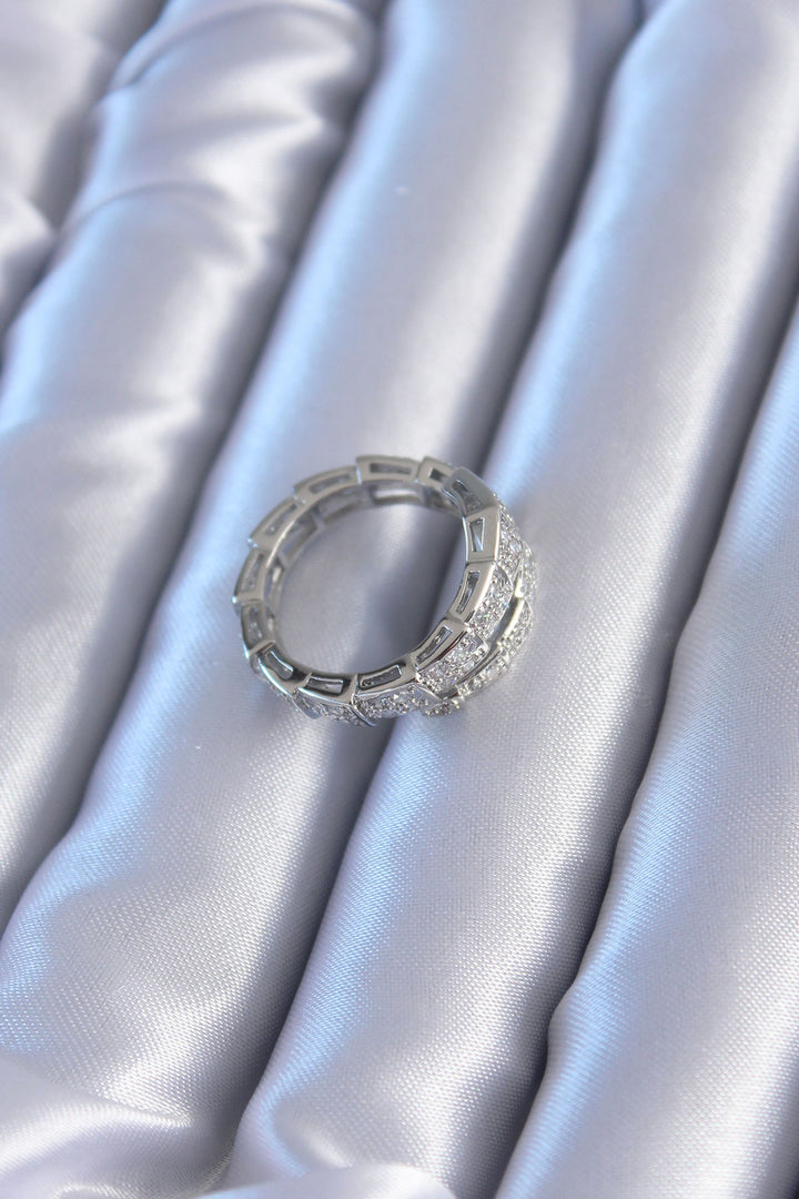 EBJ VIP Series Silver Color Snake Model Women's Ring - Cerveteri