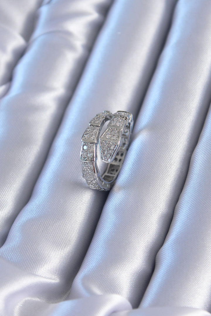 EBJ VIP Series Silver Color Snake Model Women's Ring - Cerveteri