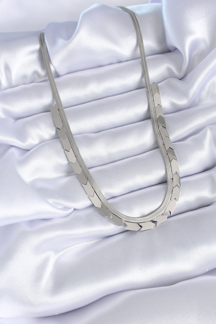 EBJ 316L Stainless Steel Silver Color Italian Chain Model Women's Necklace - Sioux Falls