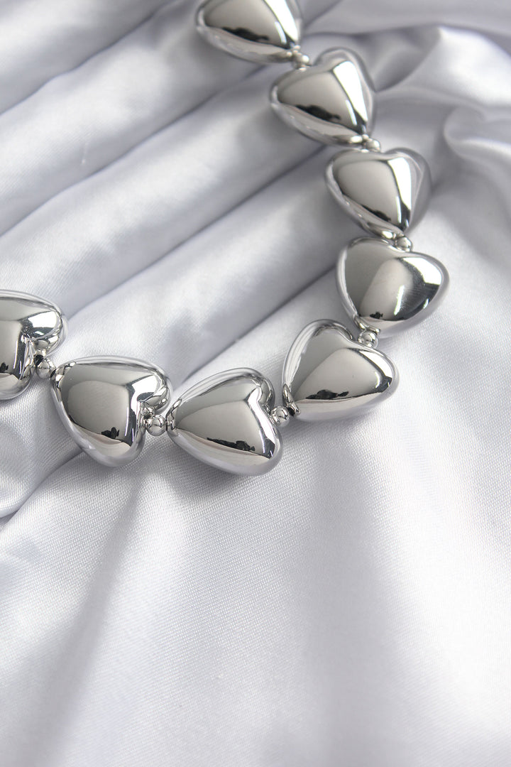 EBJ Rice Silver Color Heart Model VIP Women's Necklace - Cádiz