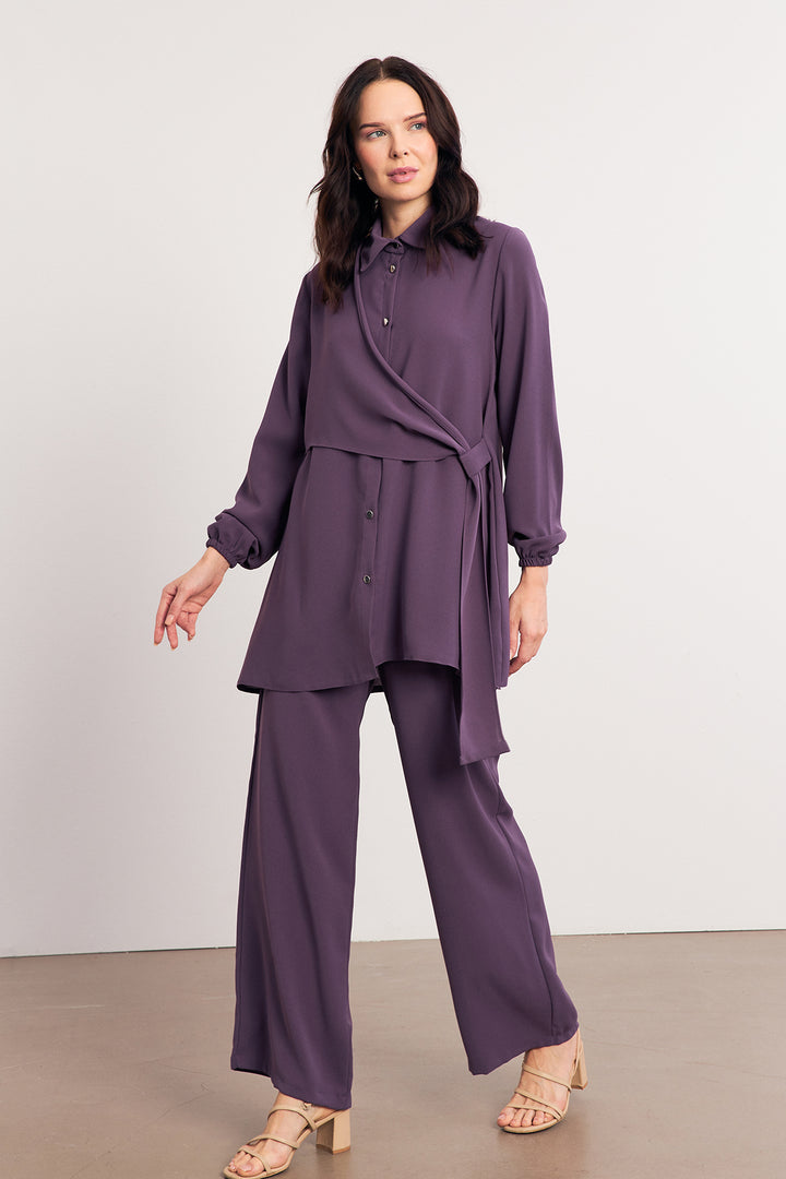 ZRF Women Perla Tunic Pants Set - Lilac - Guasavito