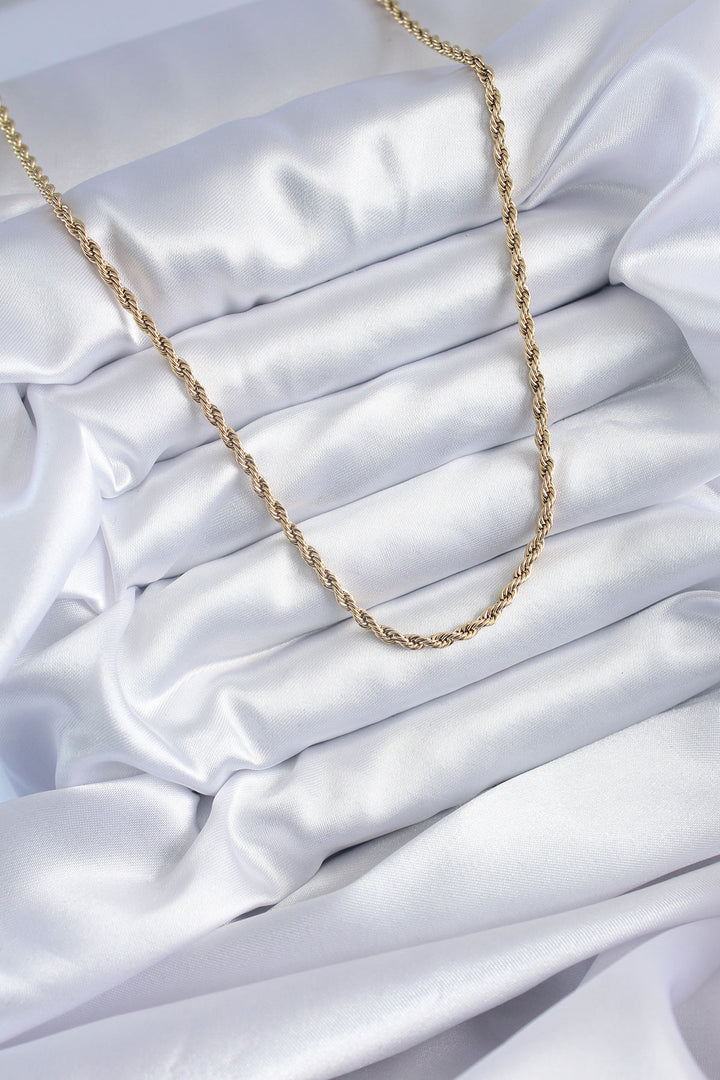 EBJ 316L Steel Gold Color 60 cm Spiral Model Women's Necklace - Sorel-Tracy