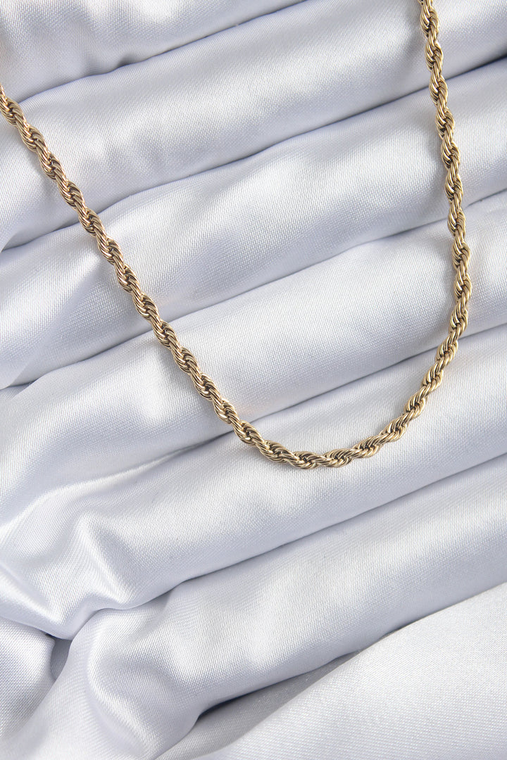 EBJ 316L Steel Gold Color 60 cm Spiral Model Women's Necklace - Sorel-Tracy