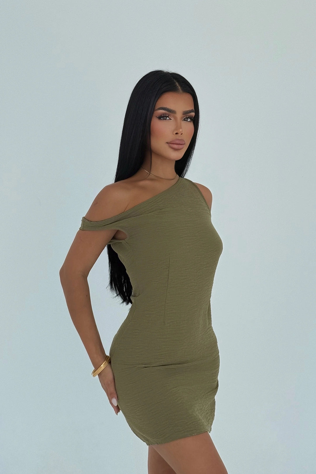 EYY Women Khaki Strap Mini Dress - Palaiseau