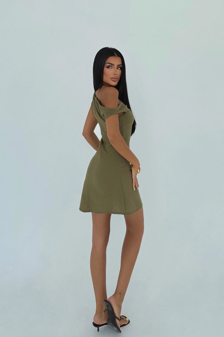 EYY Women Khaki Strap Mini Dress - Palaiseau
