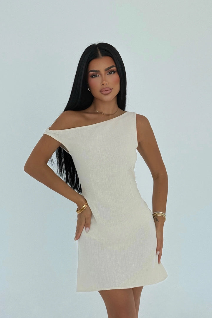 EYY Women Krem Askılı Mini Elbise - Gennevilliers