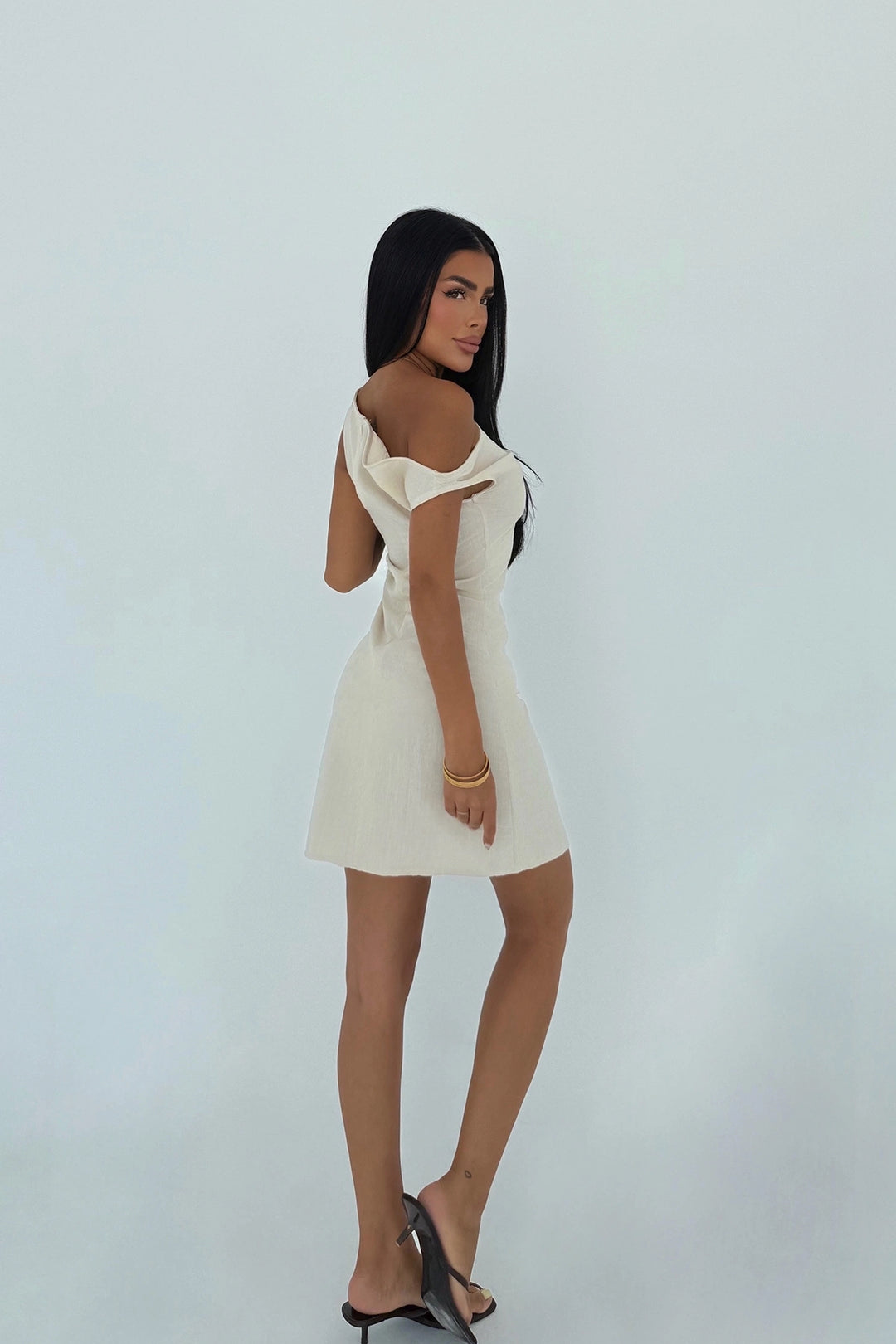 EYY Women Krem Askılı Mini Elbise - Gennevilliers