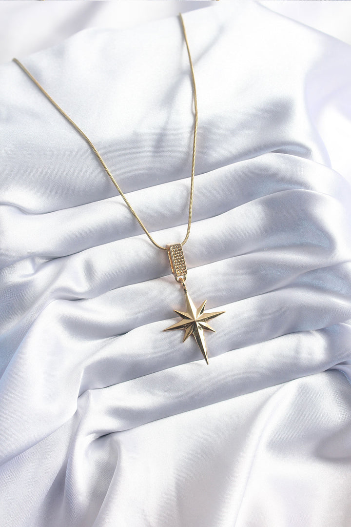 EBJ 316L Steel Gold Color North Star Model Women's Necklace - Berchem