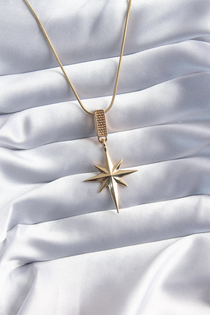 EBJ 316L Steel Gold Color North Star Model Women's Necklace - Berchem