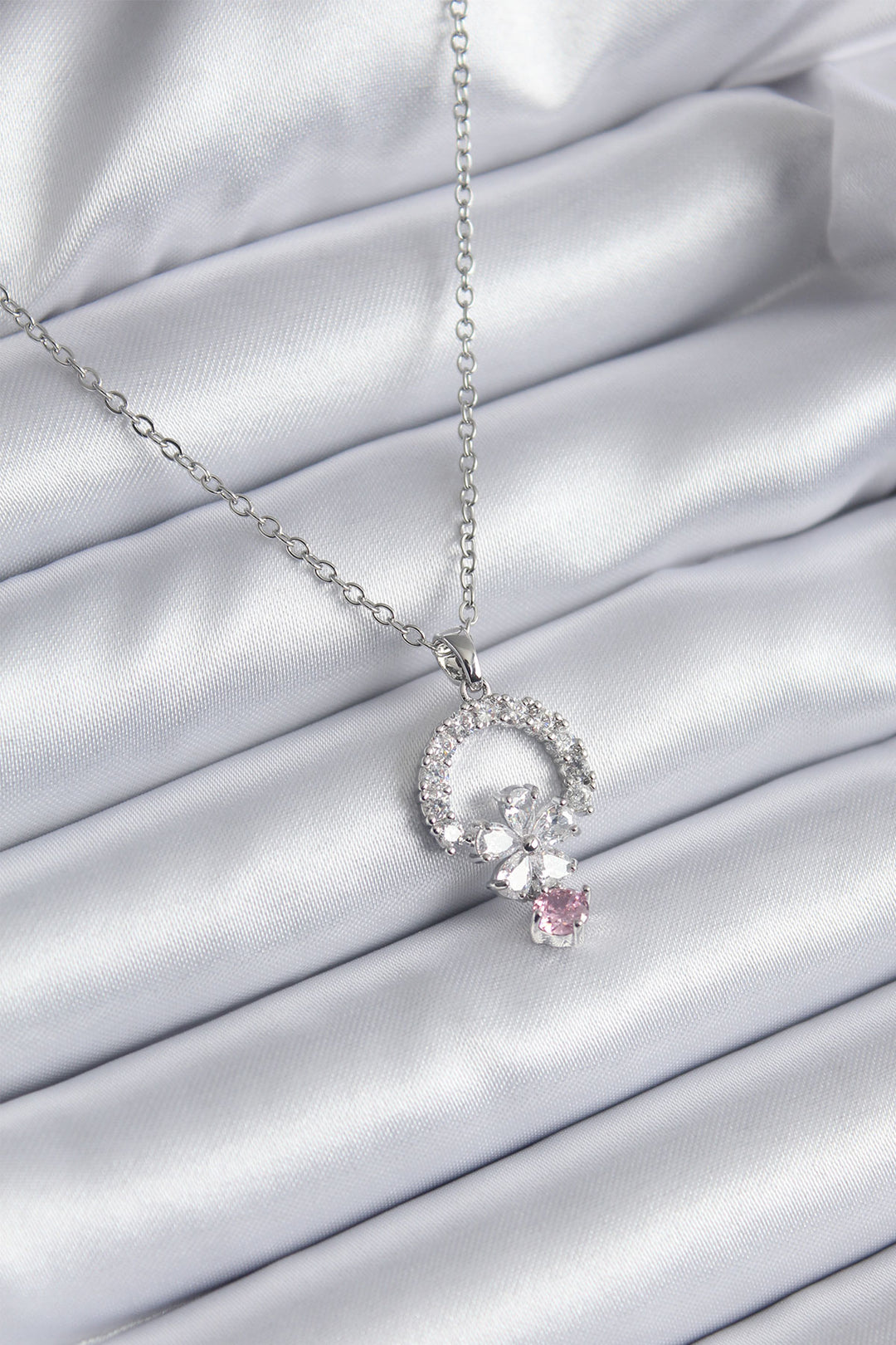 EBJ 316L Steel Gold Color Zircon Stone Flower Model Women's Necklace - Portland