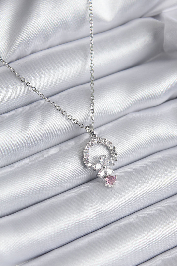 EBJ 316L Steel Gold Color Zircon Stone Flower Model Women's Necklace - Portland